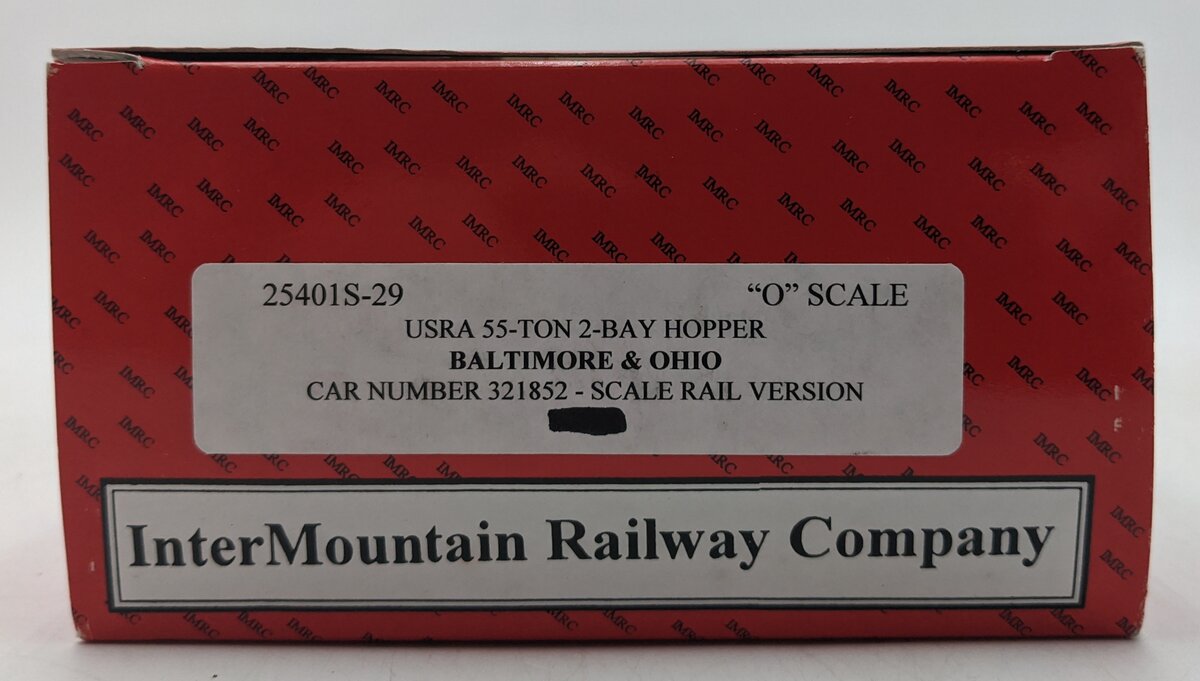 InterMountain 25401S-29 O B&O USRA 55-Ton 2-Bay Hopper #321852 (2-Rail) NIB