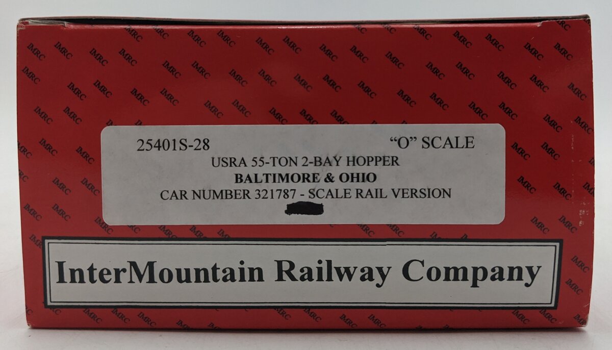 InterMountain 25401S-28 O B&O USRA 55-Ton 2-Bay Hopper #321787 (2-Rail) NIB