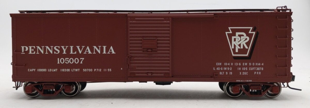 Atlas 7496-2 O Scale Pennsylvania Railroad 40' Steel Re-Built Boxcar #105007 LN/Box