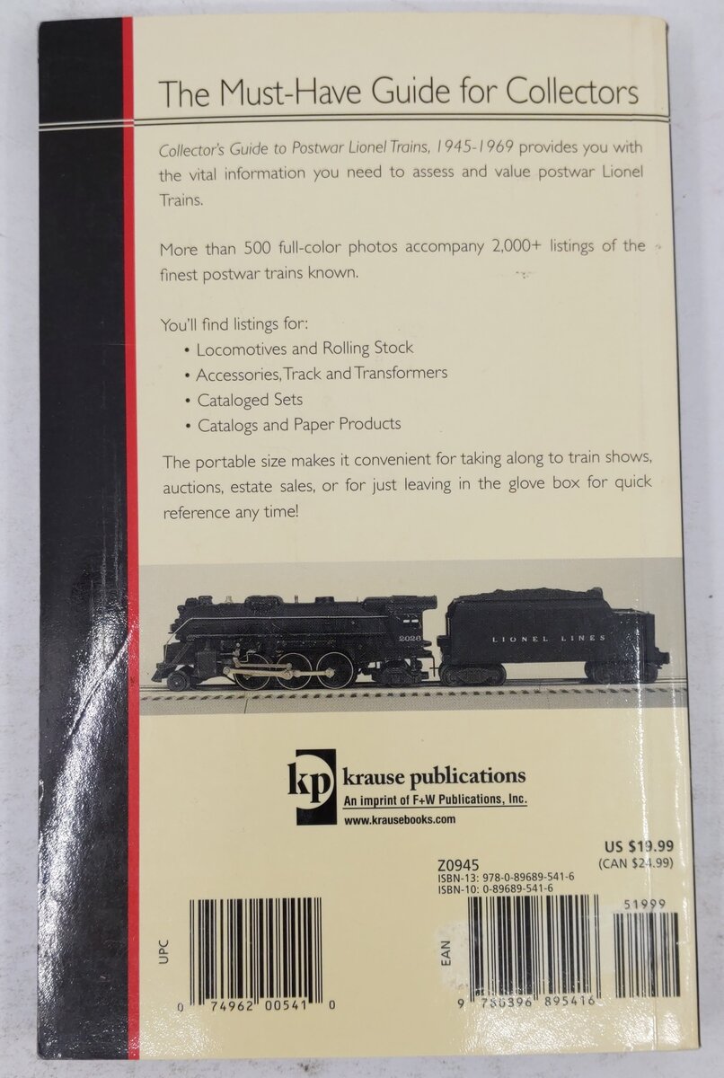 Collector's Guide to Postwar Lionel Trains, 1945-1969 Paperback By David Doyle EX