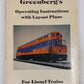 Greenberg's Operating Instructions With Layout Plans For Lionel Trains Paperback VG