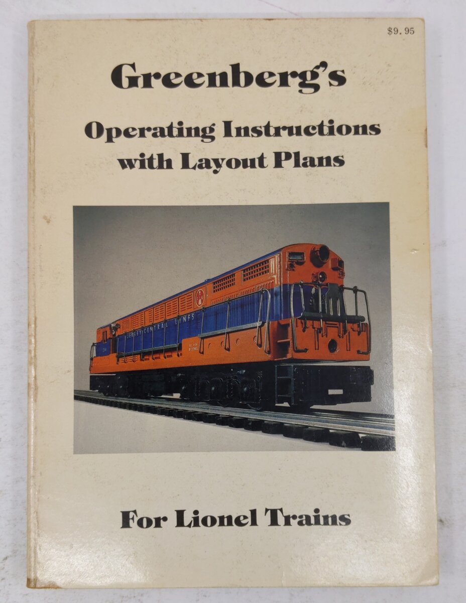 Greenberg's Operating Instructions With Layout Plans For Lionel Trains Paperback VG