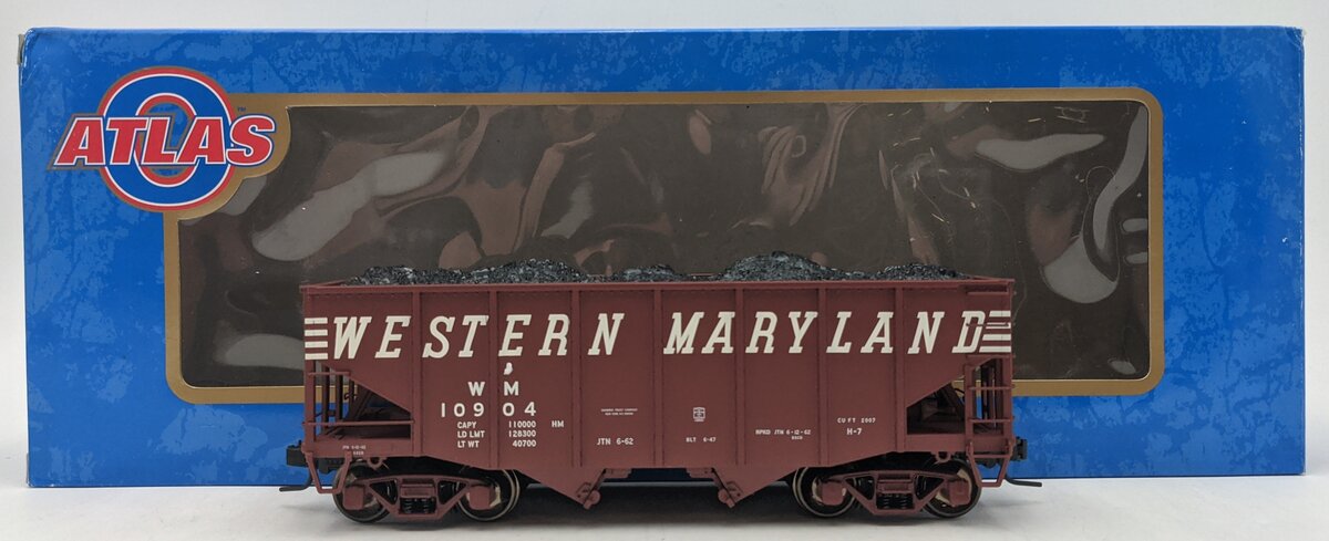 Atlas 7757-2 O Western Maryland 55-Ton Fishbelly Hopper Car #10904 (2-Rail) LN/Box