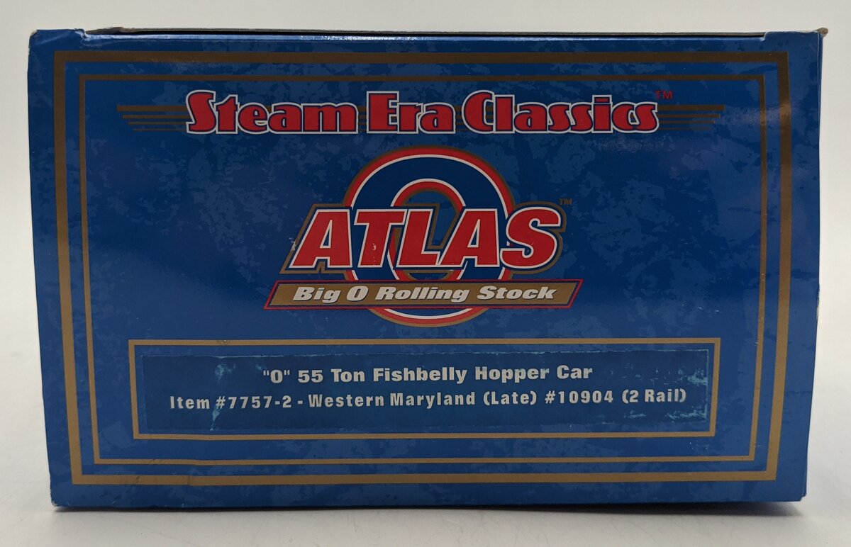 Atlas 7757-2 O Western Maryland 55-Ton Fishbelly Hopper Car #10904 (2-Rail) LN/Box