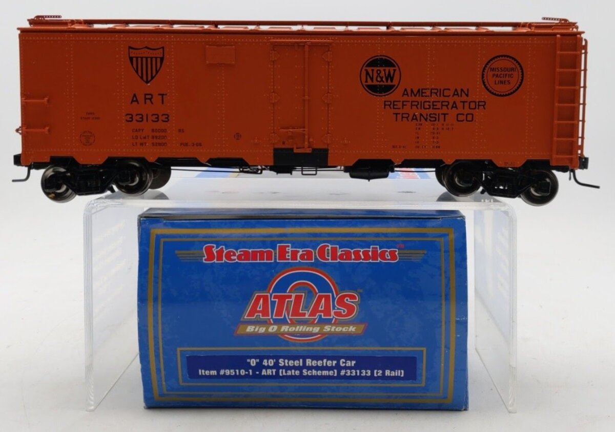 Atlas 9510-1 American Refrigerator Transit Co. 40' Steel Reefer #33133 - 2 Rail EX/Box