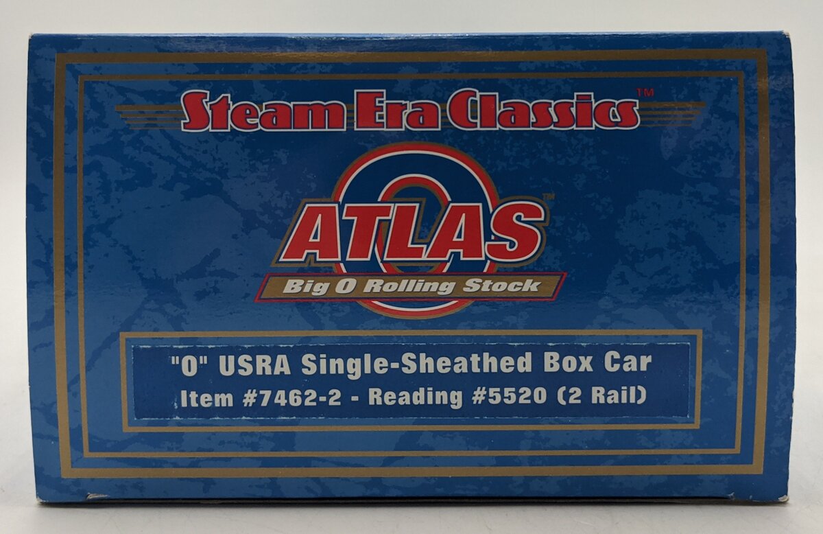 Atlas 7462-2 O Reading USRA Single-Sheathed Boxcar #5520 (2-Rail) NIB