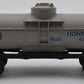 Lionel 6025 Vintage O Gulf Gray Single Dome Tank Car VG
