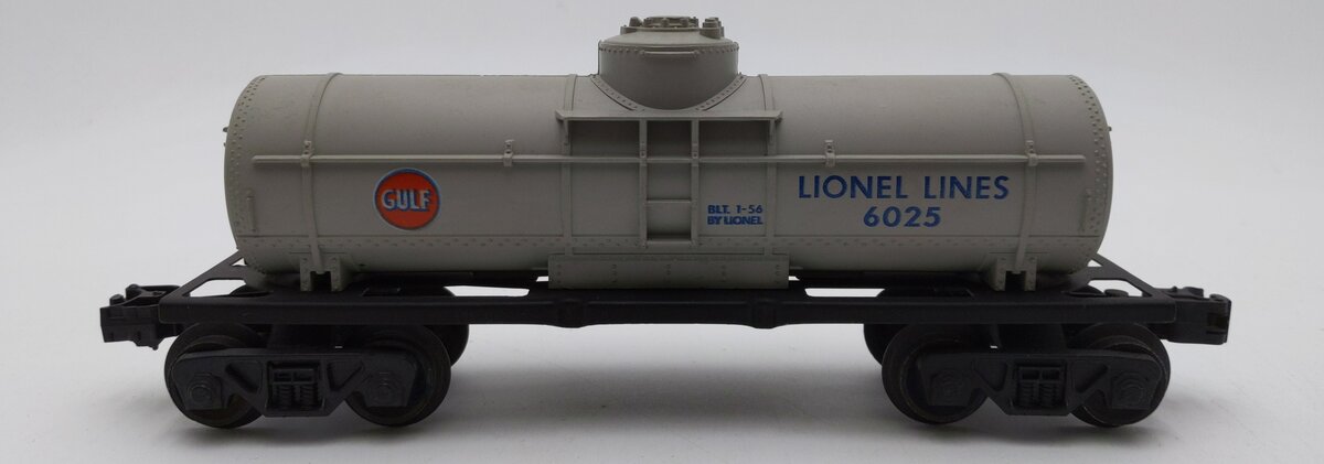 Lionel 6025 Vintage O Gulf Gray Single Dome Tank Car VG