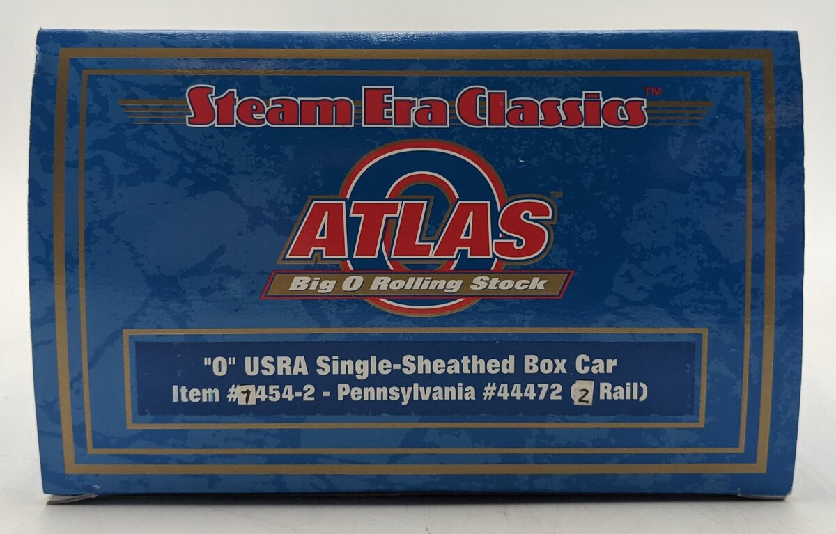 Atlas 7454-2 O Pennsylvania Railroad USRA Single-Sheathed Boxcar #44472 (2-Rail) NIB