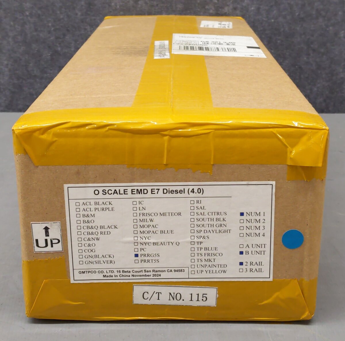 Sunset Models O ABS Plastic PRR EMD E7 Diesel Engine (4.0) B-Unit (2-Rail) MT/Box