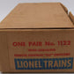 Lionel 1122 Vintage O-27 Remote Control Switches (Pair of 2) VG/Box