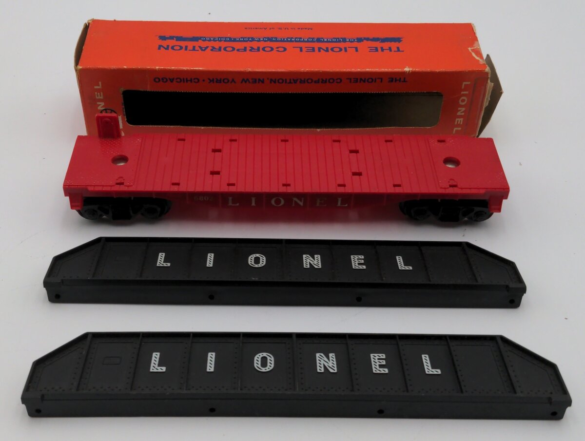 Lionel 6802 Vintage O Gauge Flatcar with I-Beam Load EX/Box