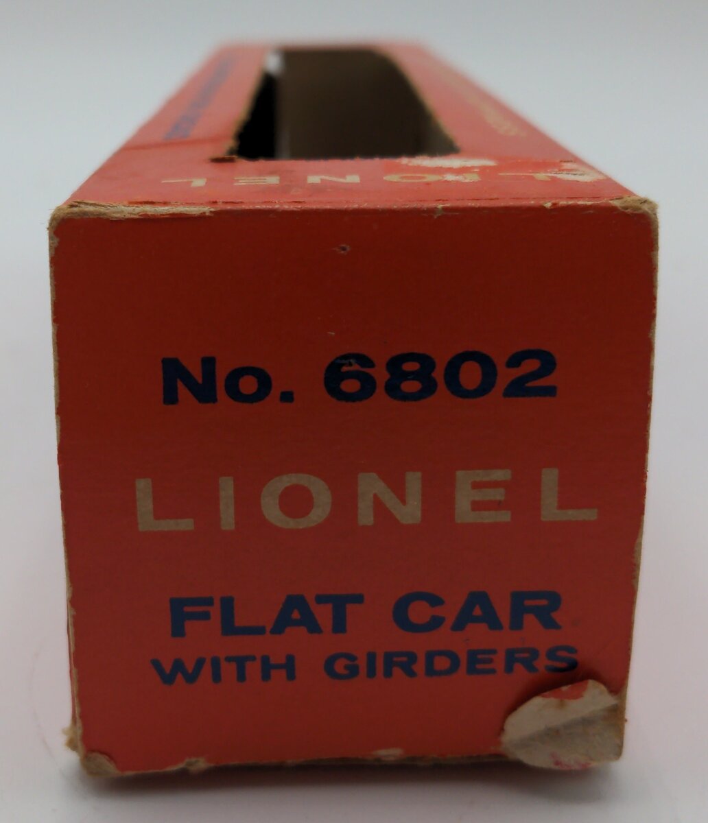 Lionel 6802 Vintage O Gauge Flatcar with I-Beam Load EX/Box