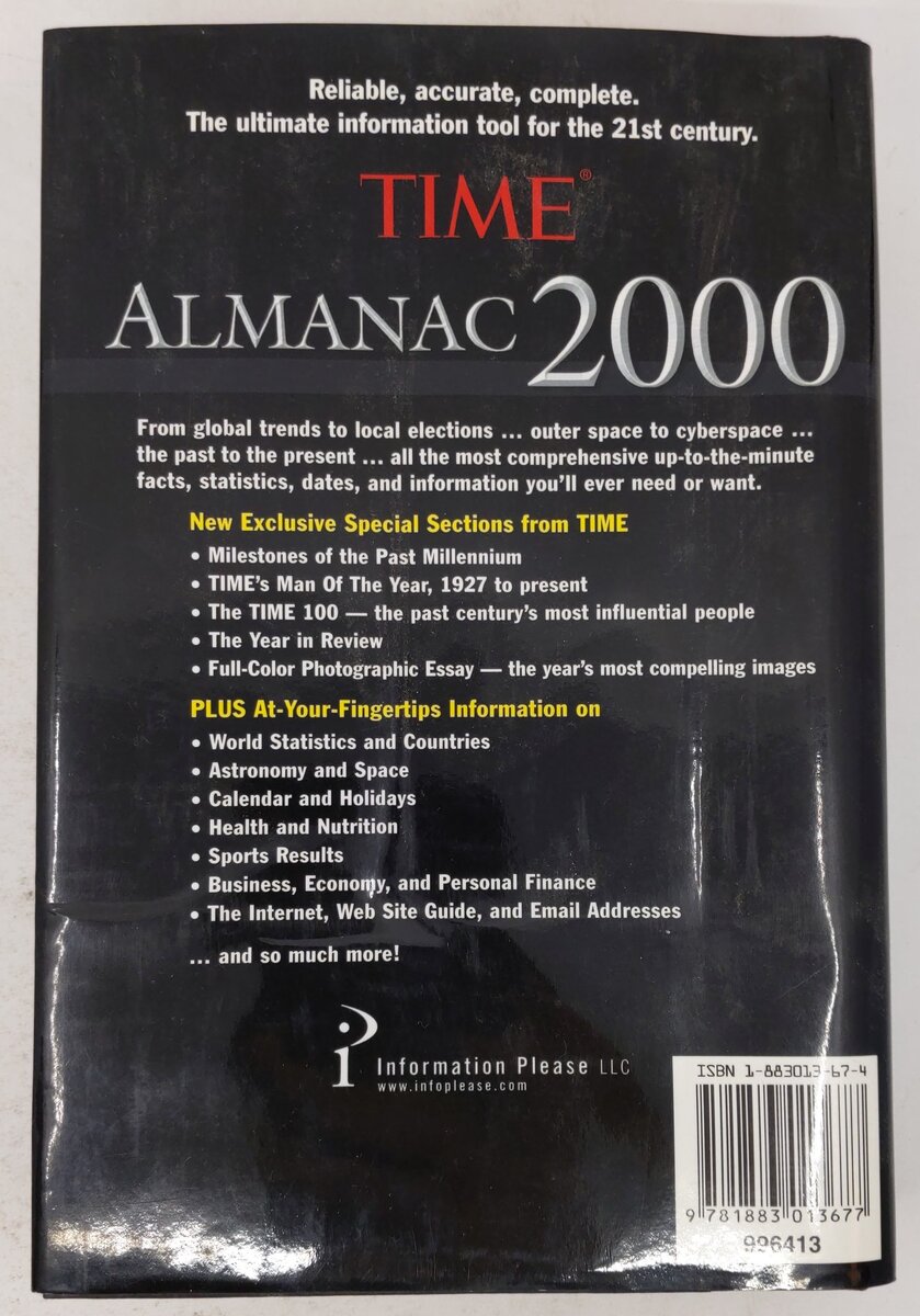 Time Almanac 2000 With Information Please Hardcover Book By Borgna Brunner VG
