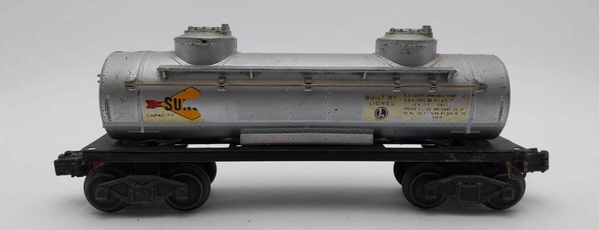 Lionel 2465 Vintage O Sunoco Double Dome Tank Car EX