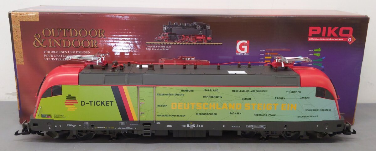 Piko 37401 G D-Ticket DB VI BR182 Taurus Electric Locomotive