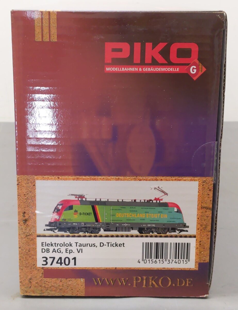 Piko 37401 G D-Ticket DB VI BR182 Taurus Electric Locomotive