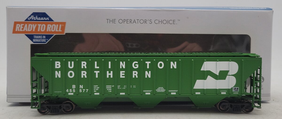 Athearn 18763 HO Burlington Northern RTR PS 4740 Covered Hopper/Late #455577