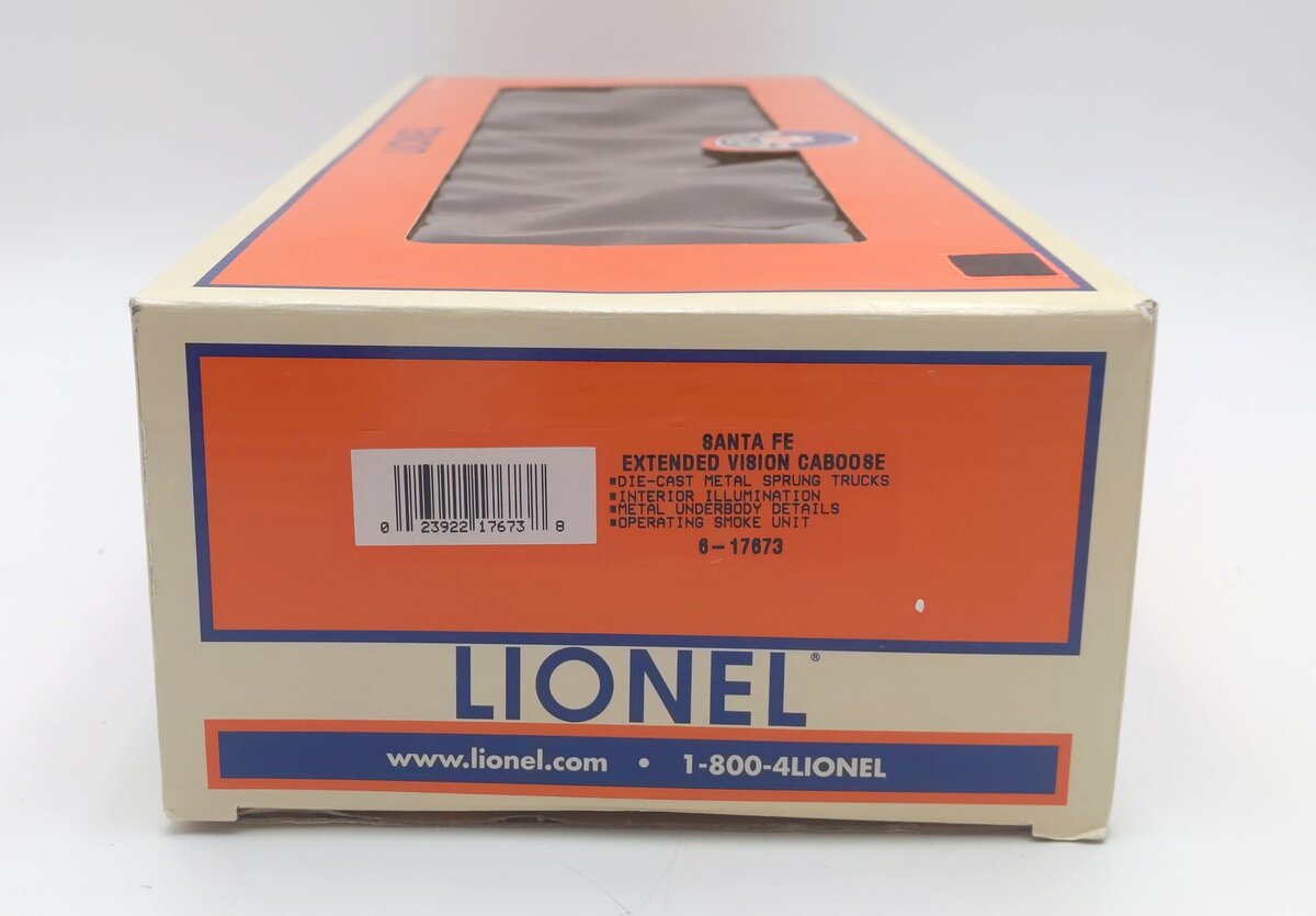 Lionel 6-17673 O Gauge Santa Fe Extended Vision Caboose VG/Box
