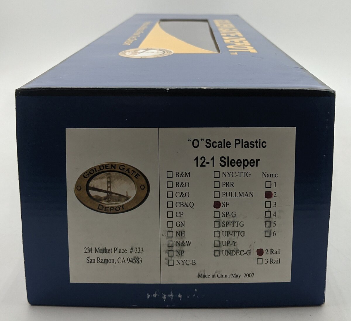 Golden Gate Depot O Scale 2-Rail Santa Fe "St Alexis" 12-1 Pullman Sleeper Car EX/Box