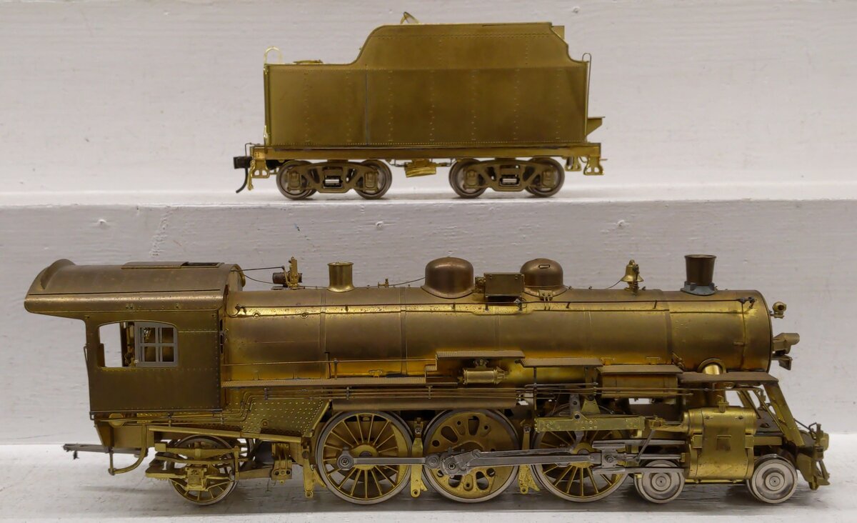 Overland OMI-0111 O 2-Rail BRASS B&M 'P-2d' 4-6-2 Steam Locomotive w/Tender VG/Box