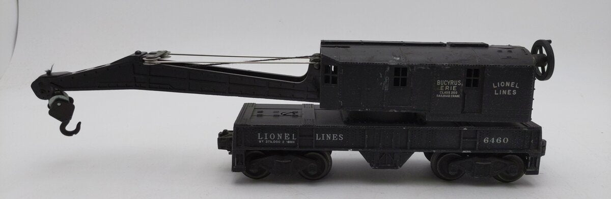 Lionel 6460 Vintage O Bucyrus Erie Crane Car EX