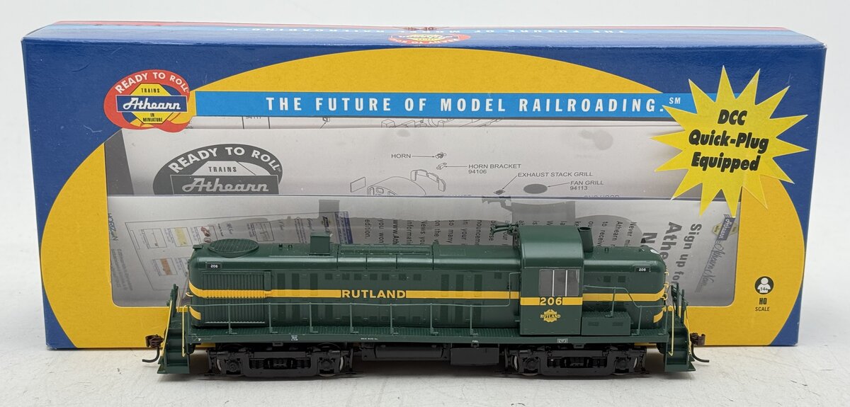 Athearn 94127 HO Rutland RS-3 Diesel Locomotive #206 VG/Box