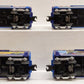 MTH 30-70108 O Christmas 50' Double Door 4Car Boxcar Set w/ LED Holiday Lights EX/Box