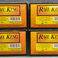 MTH 30-70108 O Christmas 50' Double Door 4Car Boxcar Set w/ LED Holiday Lights EX/Box