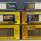 MTH 30-70108 O Christmas 50' Double Door 4Car Boxcar Set w/ LED Holiday Lights EX/Box