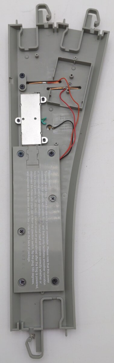 Bachmann 44557 HO Nickel Silver #4 E-Z Track Left-Hand Remote Switch Turnout EX