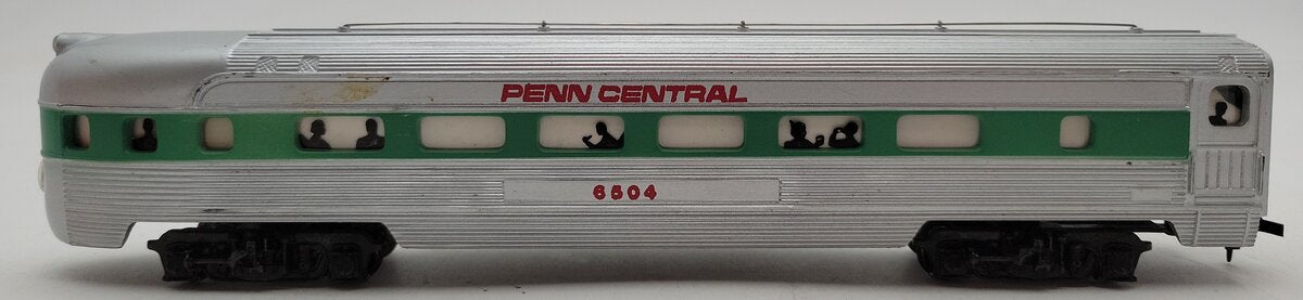 Tyco 522M:600 HO Scale Penn Central Streamline Observation-Lighted #6504 EX/Box