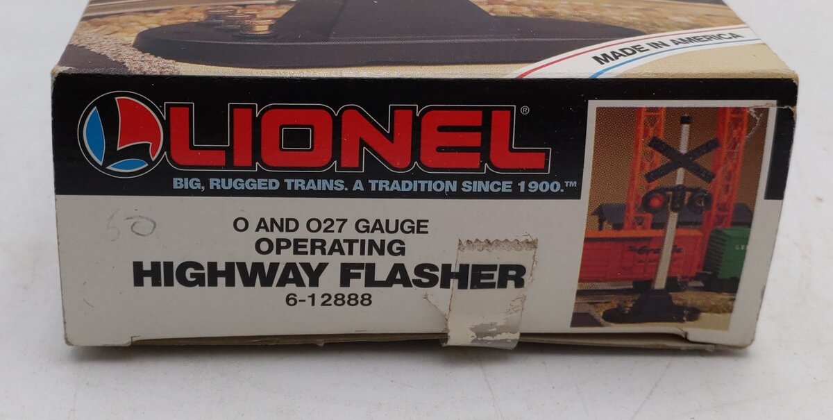 Lionel 6-12888 O Gauge #154 Railroad Crossing Highway Flasher Signal LN/Box