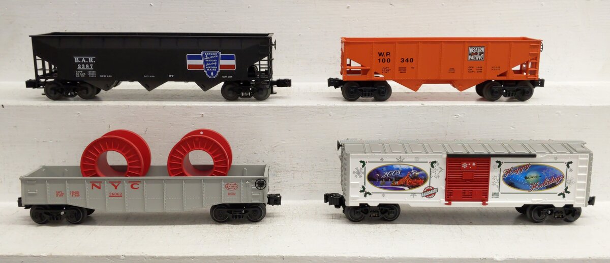 Lionel & Weaver O Assorted Freight Cars: 6-16465, 6-26062, 6-29957, U3912LD [4] EX/Box