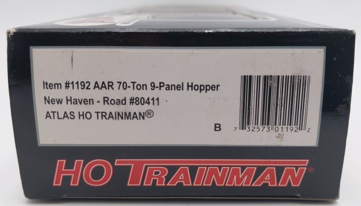 Atlas 1192 HO Scale New Haven AAR 70-Ton 9-Panel Hopper Car #80411