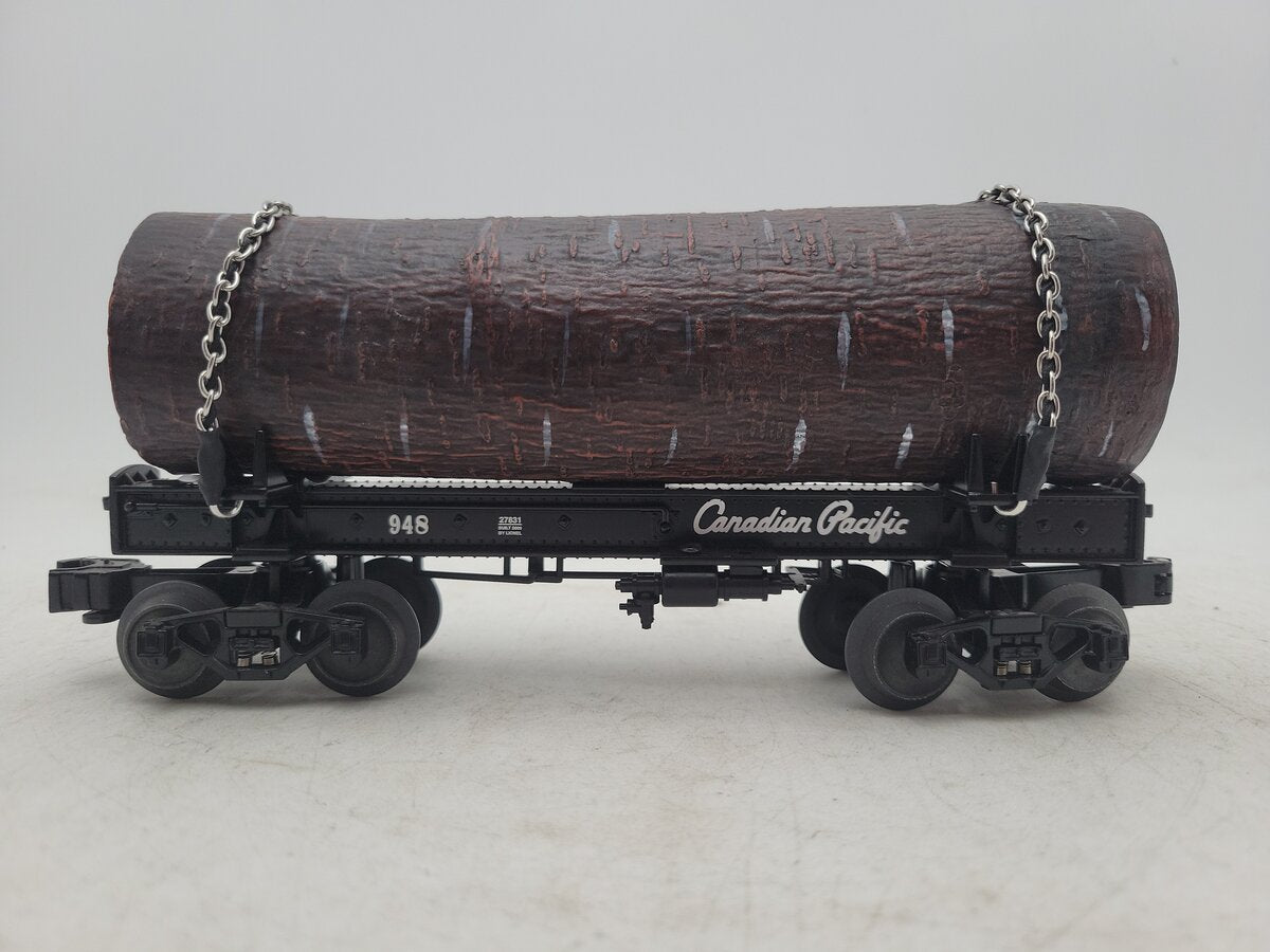 Lionel 6-27831 O Gauge Canadian Pacific Skelton Log Car #948 LN