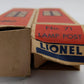 Lionel 71 Vintage O Die-Cast Lamp Post [2] VG/Box