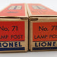Lionel 71 Vintage O Die-Cast Lamp Post [2] VG/Box