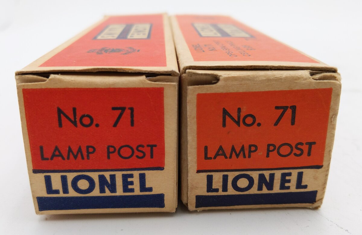Lionel 71 Vintage O Die-Cast Lamp Post [2] VG/Box