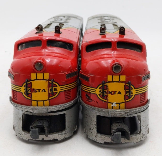 Lionel 2343 Vintage O Santa Fe F3 AA Diesel Locomotive Set
