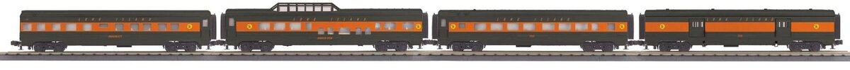 MTH 30-67707 O Long Island RailKing 60' Streamlined Passenger Car Set (Set of 4)