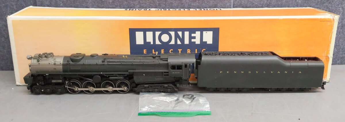 Lionel 6-18010 O PRR 6-8-6 Turbine Steam Locomotive & Tender with RS #6200 VG/Box