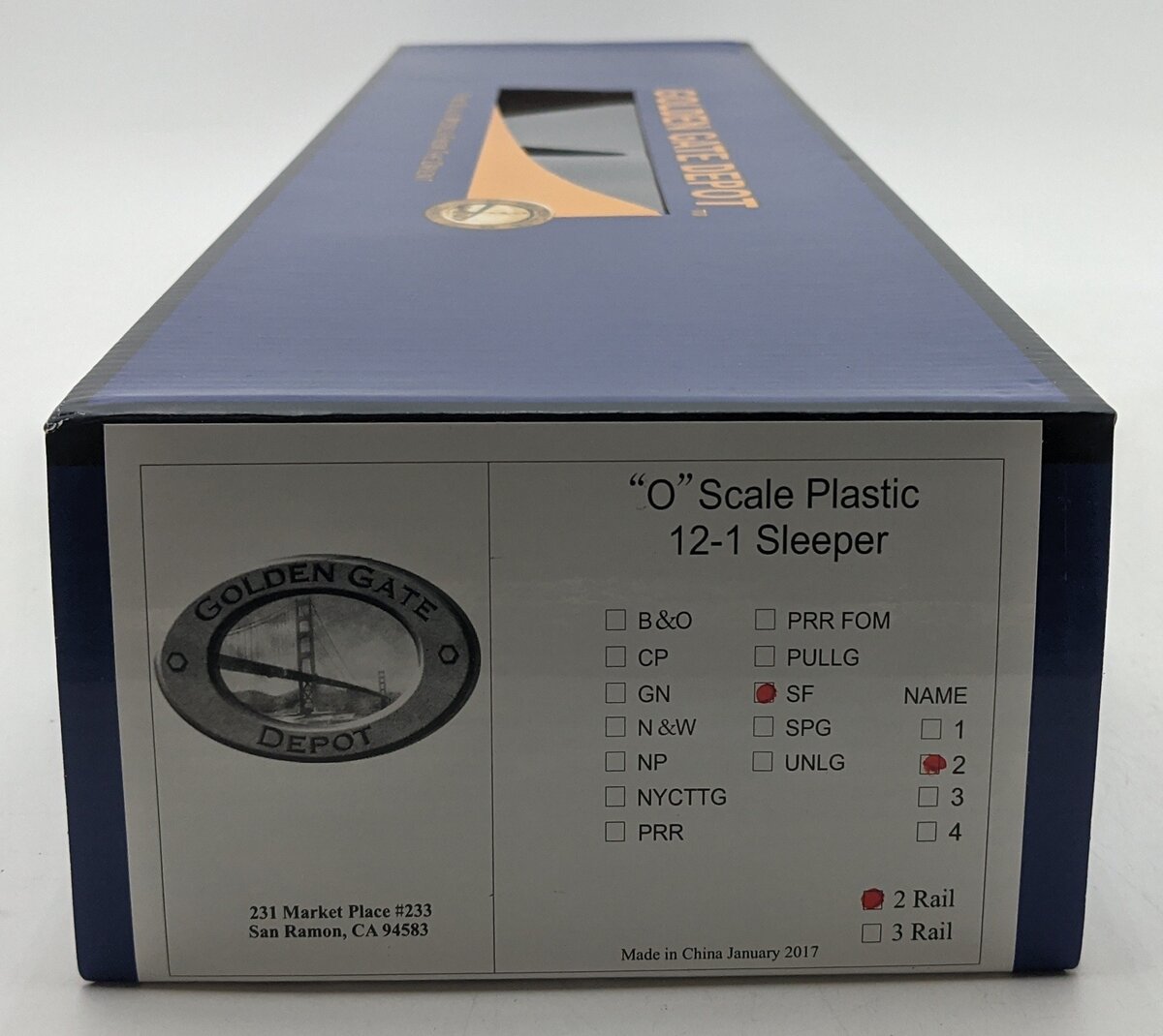 Golden Gate Depot O Santa Fe "St Alexis" 12-1 Pullman Sleeper Car (2-Rail) LN/Box