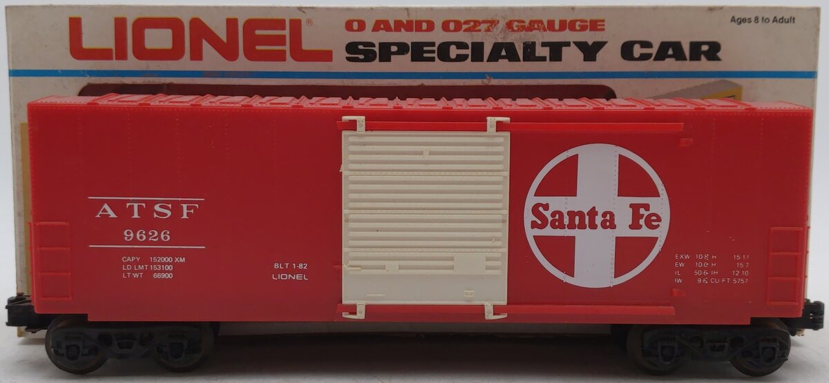 Lionel 6-9626 O Gauge Santa Fe Hi-Cube Box Car LN/Box