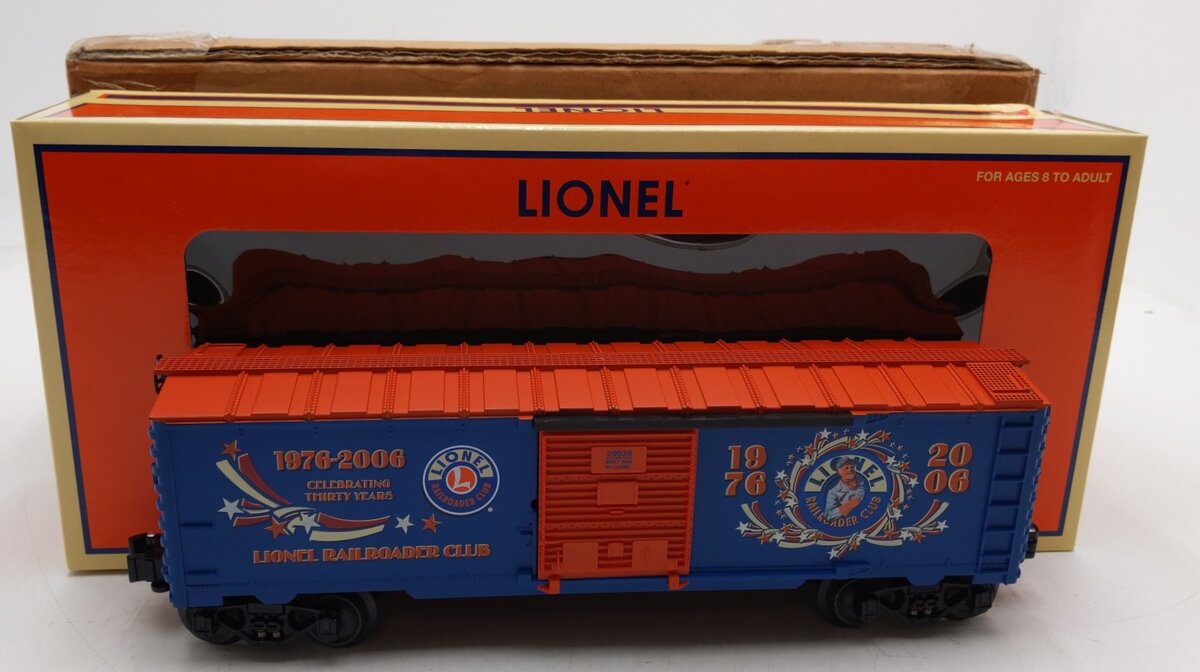 Lionel 6-29939 O Gauge 2006 Lionel Railroader‘s Club Anniversary Boxcar LN/Box