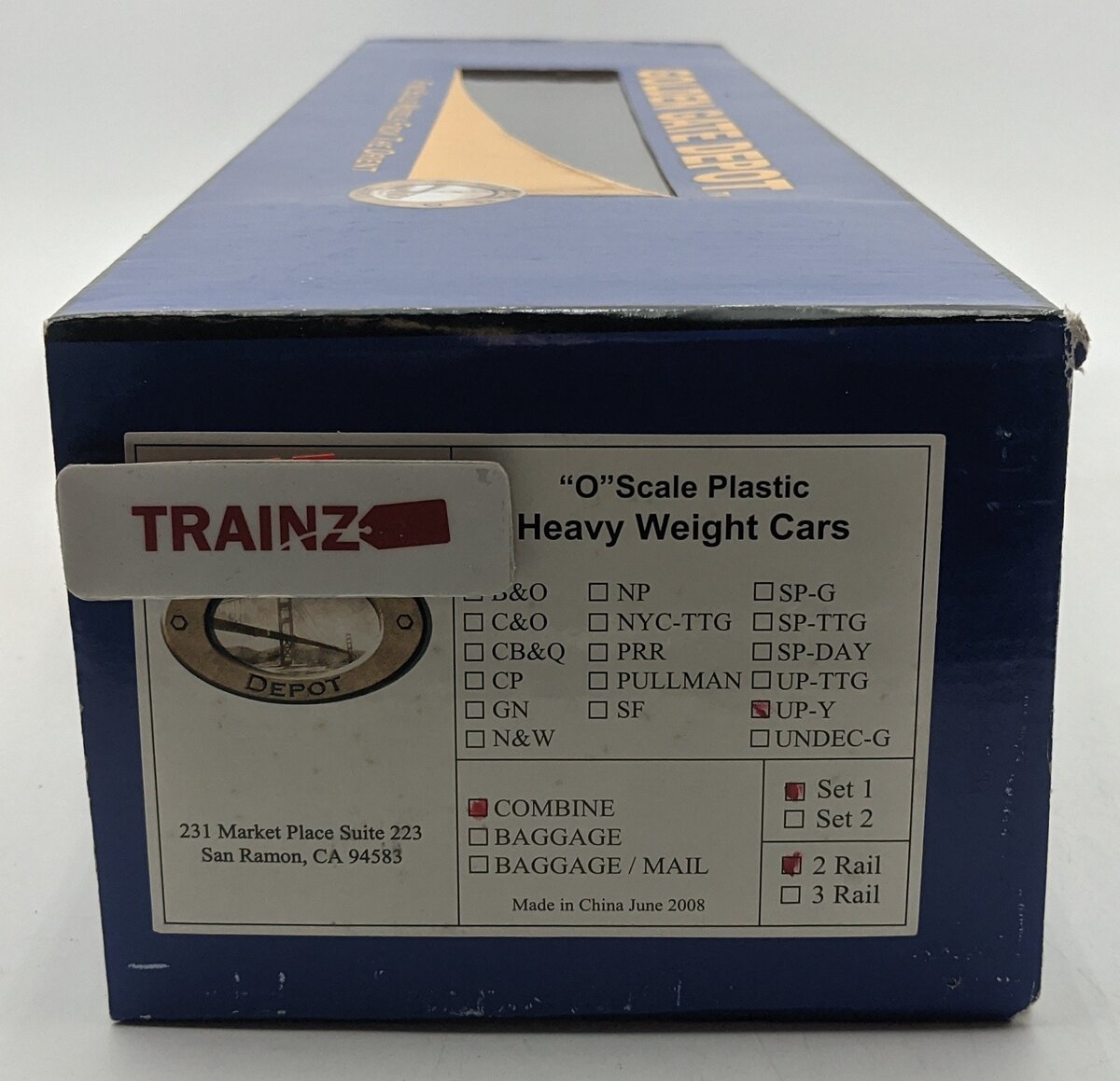 Golden Gate Depot O Union Pacific Heavy Weight Combine Car #1024 (2-Rail) EX/Box