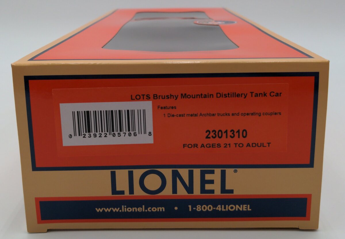 Lionel 2301310 O Brushy Mountain Tank Car #4423 LN/Box