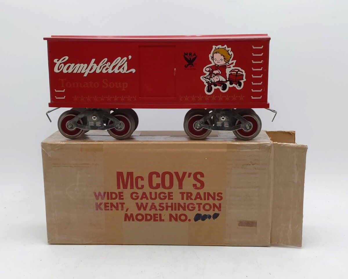 McCoy 277 Standard Gauge Campbell's Soup Boxcar EX/Box