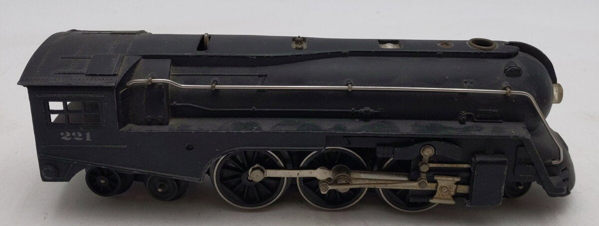 Lionel 221 Vintage O NYC Dreyfuss Black 2-6-4 Steam Loco Only VG