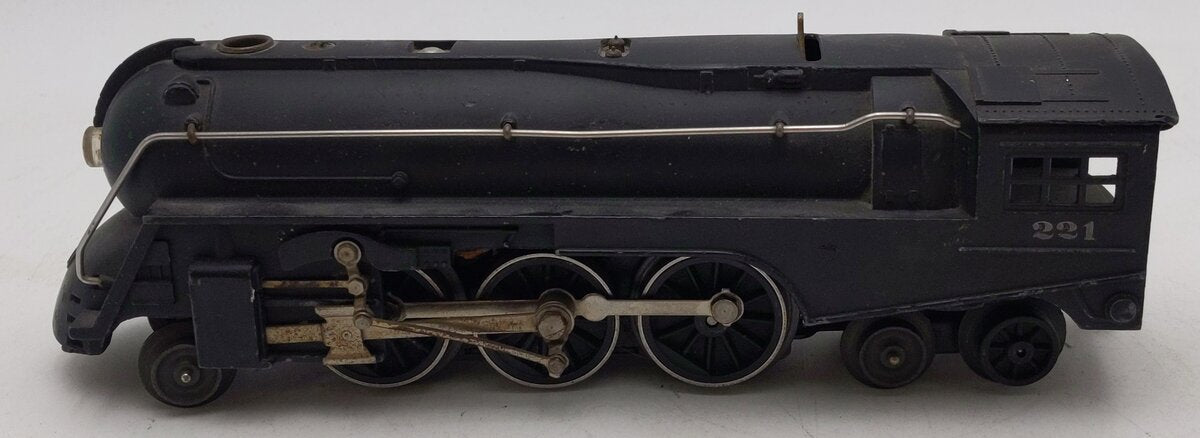 Lionel 221 Vintage O NYC Dreyfuss Black 2-6-4 Steam Loco Only VG